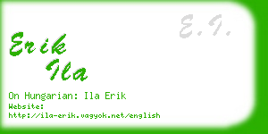 erik ila business card